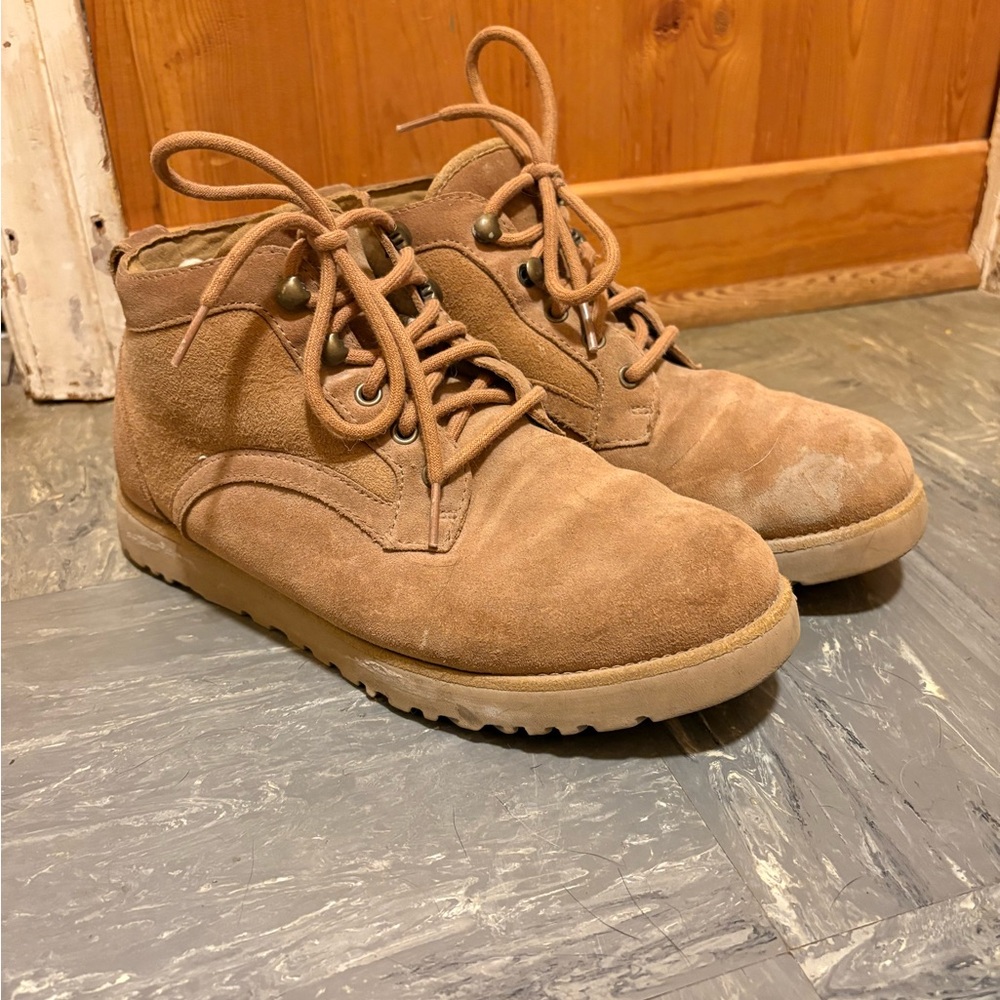 Women’s Tan Suede Ugg boots with Rugged Sole